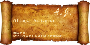 Allaga Julianna névjegykártya
