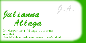 julianna allaga business card